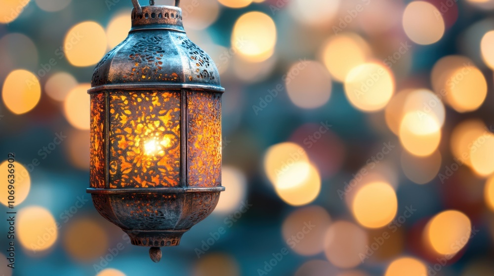 Warm light from antique lanterns fills the air, casting intricate patterns as they enhance the ambiance of the evening Warm light from antique lanterns fills the air, casting intricate patterns as they enhance the ambiance of the evening