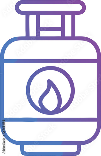 Gas cylinder vector icon