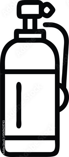 Gas cylinder vector icon