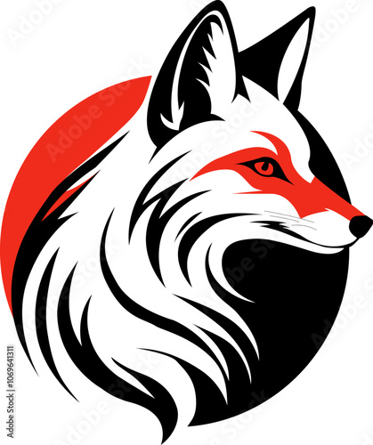 Red Fox Silhouette Vector Illustration