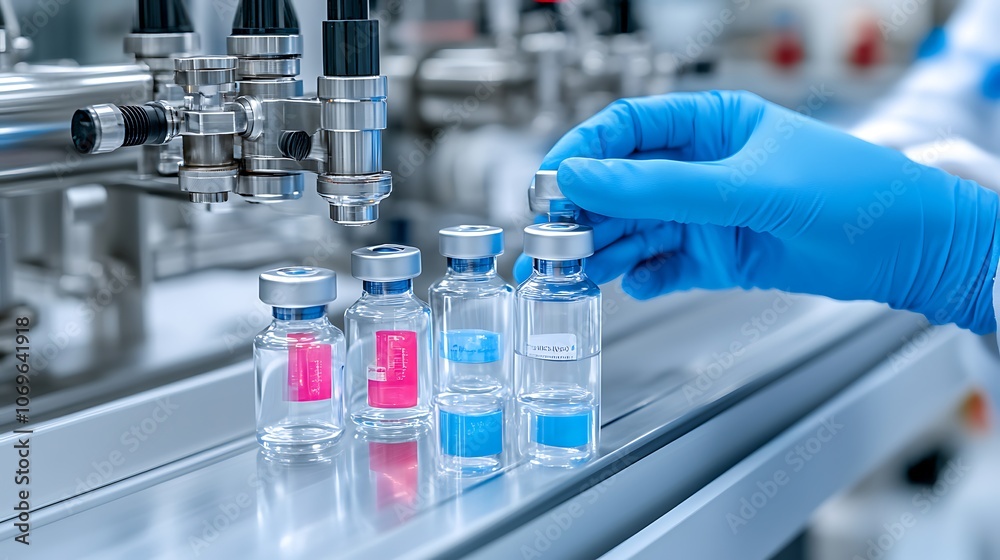 Automated Pharmaceutical Filling Line with Vials Automated Pharmaceutical Filling Line with Vials