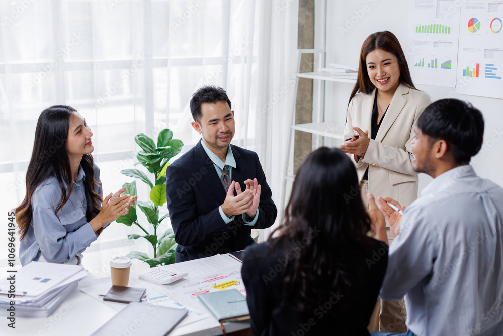 Asian business people working together in the office, Young asian people at business meeting.
Asian business people working together in the office, Young asian people at business meeting.