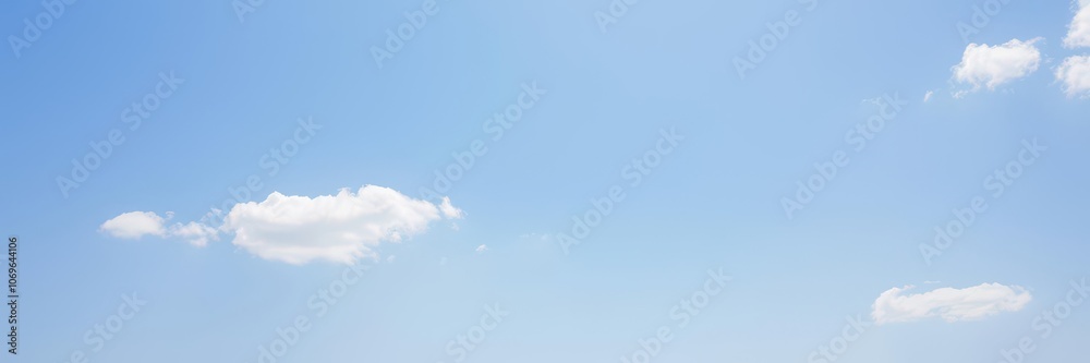 Sunny blue sky with fluffy white clouds, perfect for summer backgrounds or weather themes, clear, environment, natural Sunny blue sky with fluffy white clouds, perfect for summer backgrounds or weather themes, clear, environment, natural