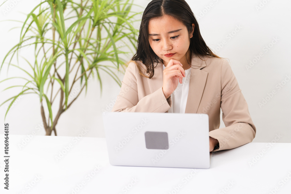 ビジネススーツを着てラップトップを操作している若い女性 ビジネスイメージ
ビジネススーツを着てラップトップを操作している若い女性 ビジネスイメージ
