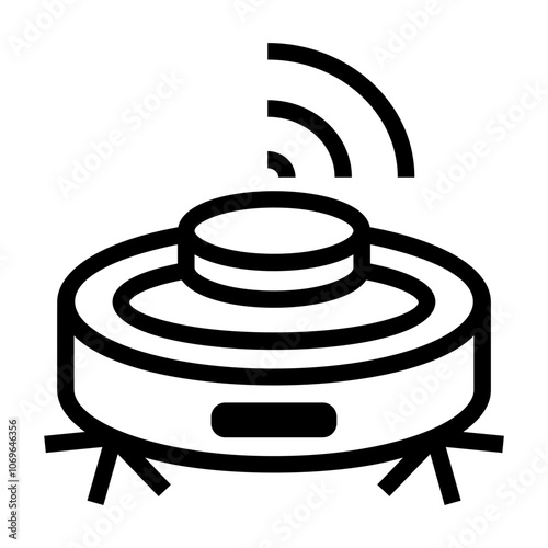 robot vacuum Line Icon