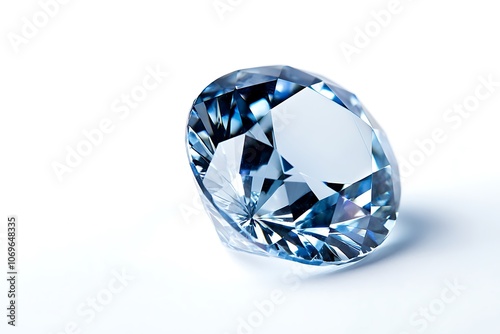 Diamond isolated on white background, close up