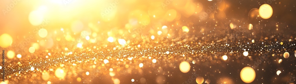 Sparkling Golden Glitter with Defocused Lights Sparkling Golden Glitter with Defocused Lights