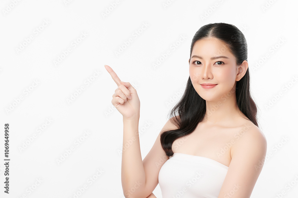 Beautiful young asian woman with clean fresh skin on white background, Face care, Facial treatment, Cosmetology, beauty and spa, Asian women portrait. Beautiful young asian woman with clean fresh skin on white background, Face care, Facial treatment, Cosmetology, beauty and spa, Asian women portrait.