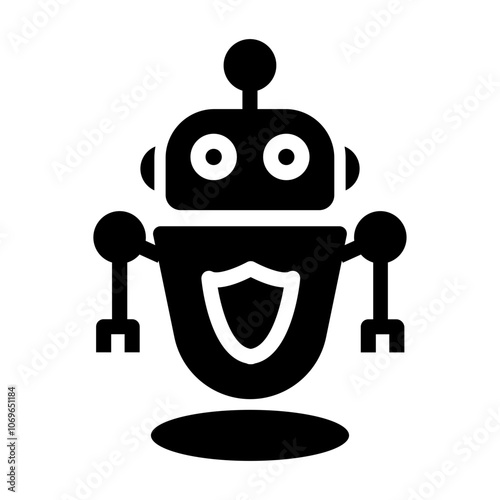 robot security Solid icon