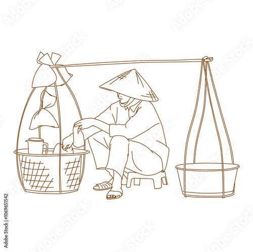 Street Vendor in Saigon, vietnam life