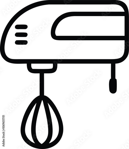 Hand mixer icon vector