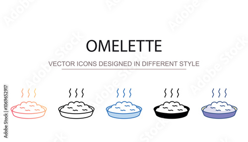 Omelette icon design with white background stock illustration