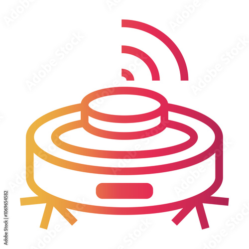 robot vacuum Line Gradient Icon