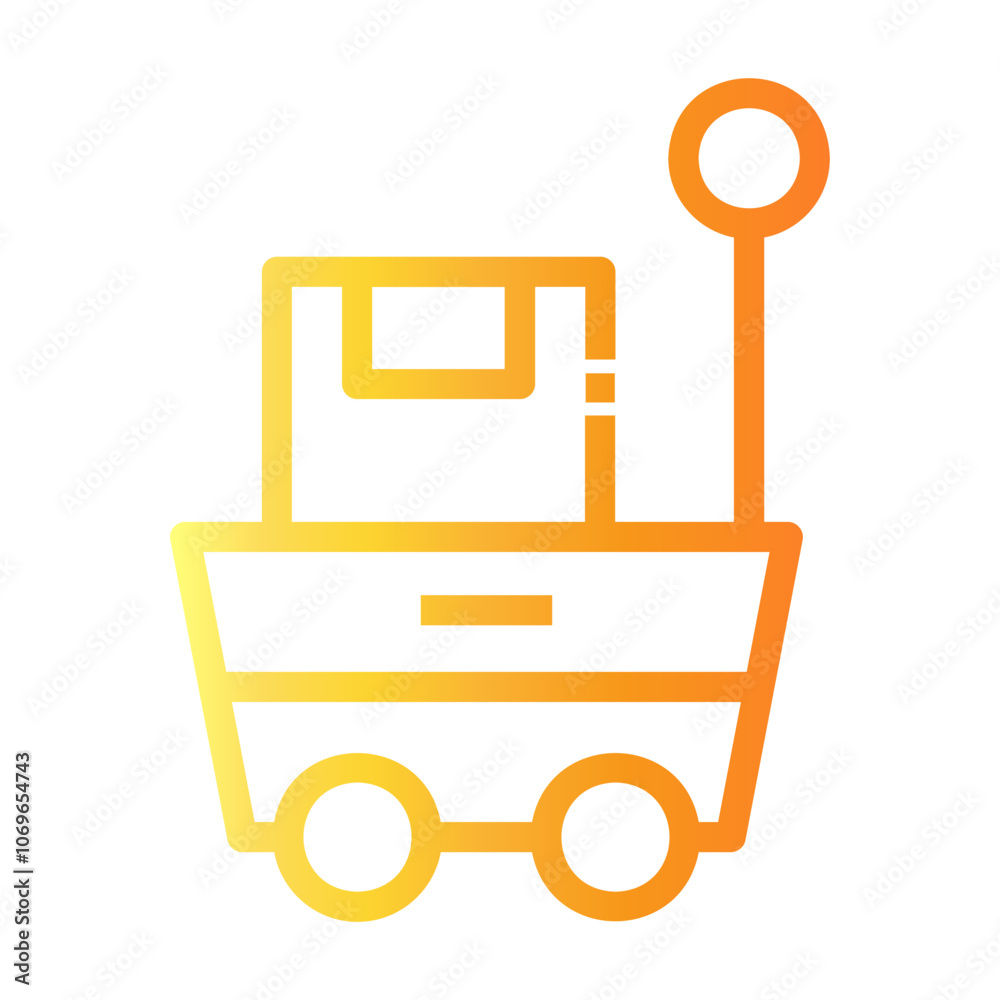 delivery robotic Line Gradient Icon delivery robotic Line Gradient Icon