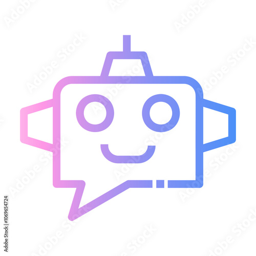 bot Line Gradient Icon