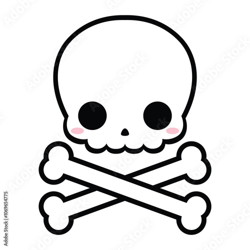 Cute Skull with crossbones