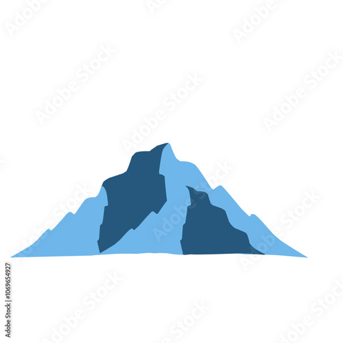 Flat design illustration of an iceberg