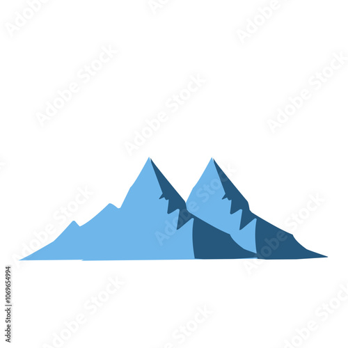 Flat design illustration of an iceberg