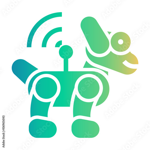robot dog Gradient icon