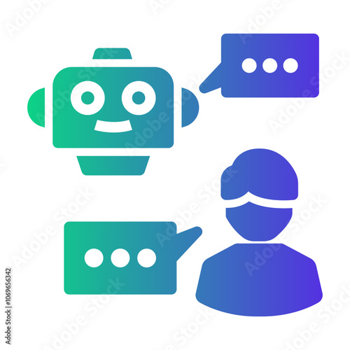 chat bot Gradient icon