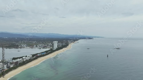 Wallpaper Mural Drone View of Gangneung City in South Korea, Gangwon-do, Beach, autumn, 60fps Torontodigital.ca