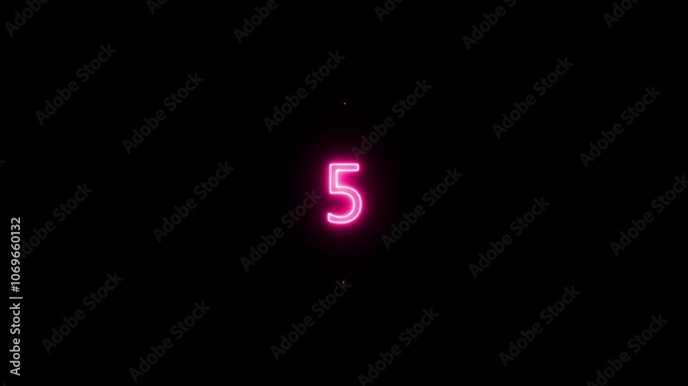 Abstract Glowing neon light red color countdown timer animation. Glowing neon light countdown timer red color animation Abstract Glowing neon light red color countdown timer animation. Glowing neon light countdown timer red color animation