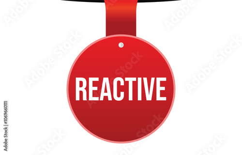 Reactive banner design. Reactive icon. Flat style vector illustration.
