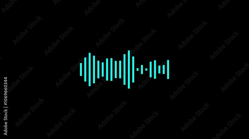 Abstract music waves oscillation. Futuristic sound wave visualization. wave form Audio. Isolated on transparent background. Digital interface element. Seamless loop . Abstract music waves oscillation. Futuristic sound wave visualization. wave form Audio. Isolated on transparent background. Digital interface element. Seamless loop .