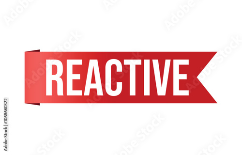 Reactive banner design. Reactive icon. Flat style vector illustration.