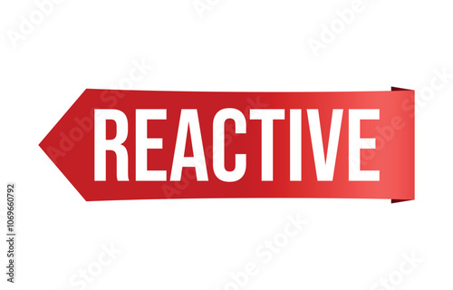 Reactive Vector banner ribbon design