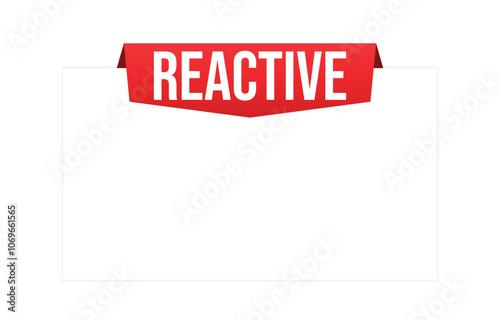 Reactive banner design. Reactive icon. Flat style vector illustration.