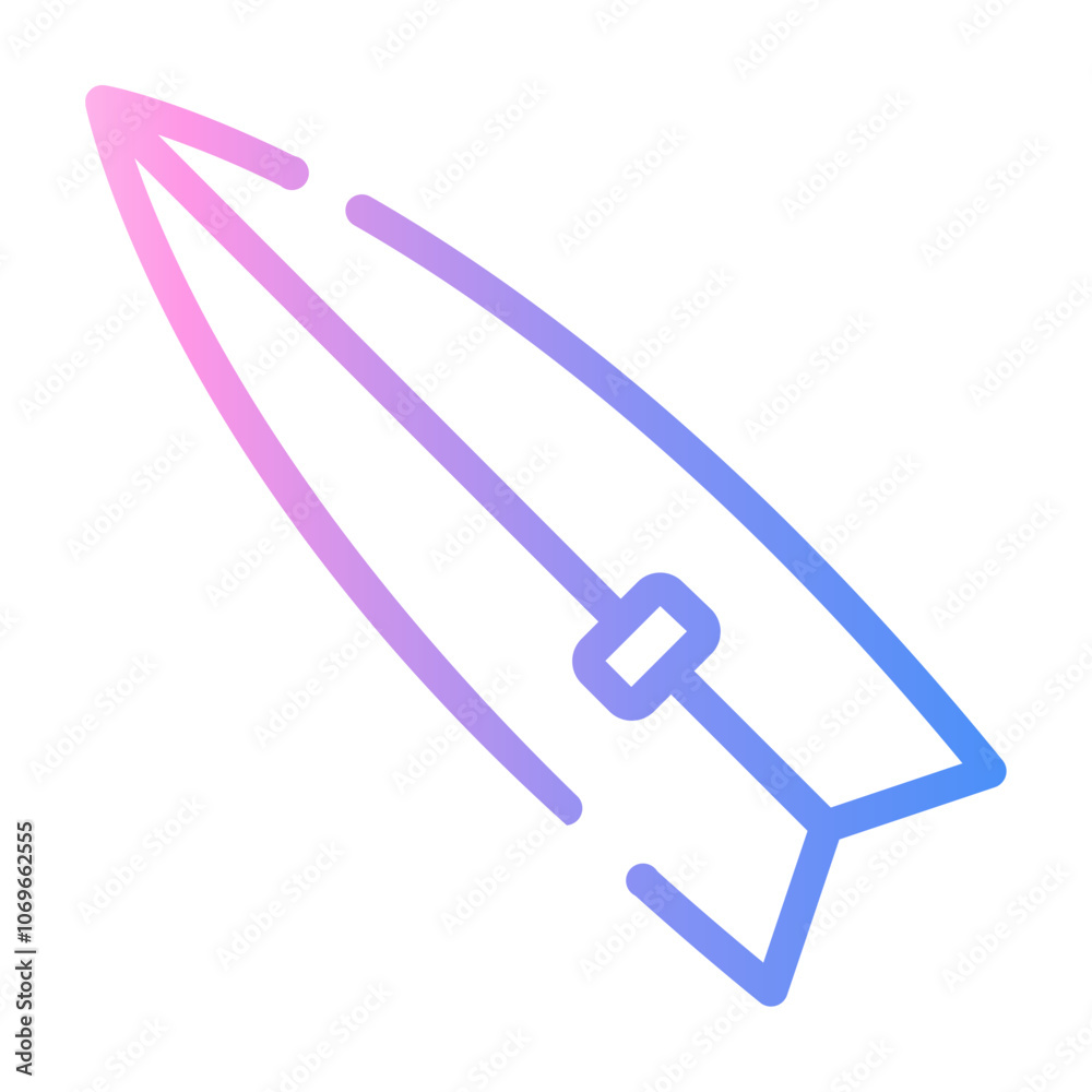 surfboat Line Gradient Icon surfboat Line Gradient Icon