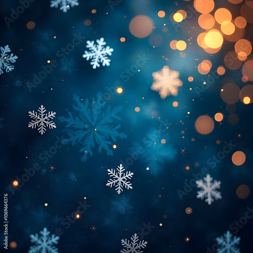 christmas background with snowflakes