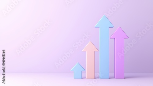 Growth Arrows Illustrating Positive Trends and Profit Potential