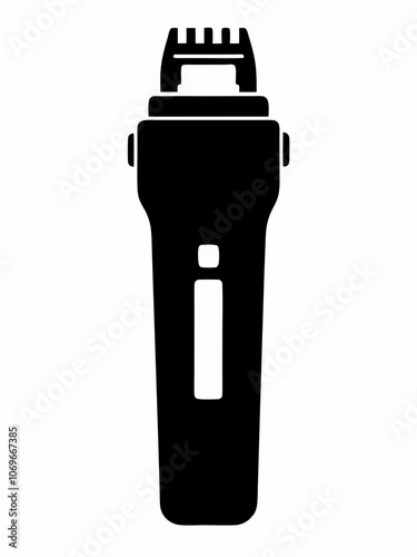 Electric shaver silhouette vector illustration 