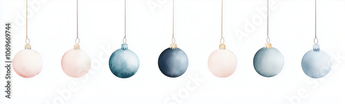 Watercolor Christmas Orname...