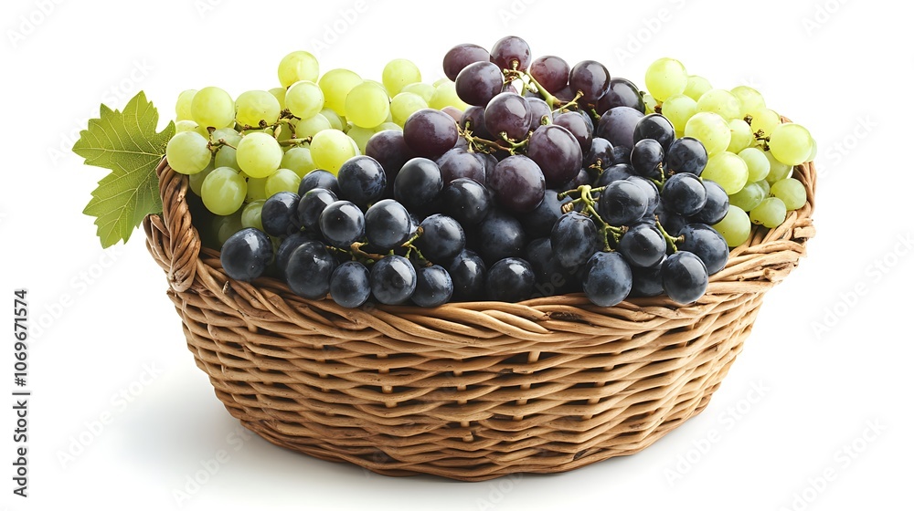 Fresh Grapes in a Basket Fresh Grapes in a Basket