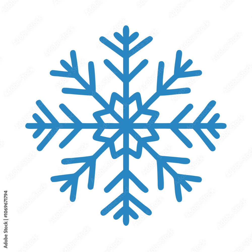 Blue Snowflake Icon with Geometric Design, Detailed blue snowflake icon featuring a geometric pattern, symbolizing winter, cold weather, ice, and festive decorations.
Blue Snowflake Icon with Geometric Design, Detailed blue snowflake icon featuring a geometric pattern, symbolizing winter, cold weather, ice, and festive decorations.