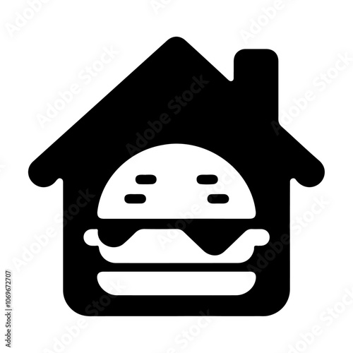 Burger in-home vector icon design