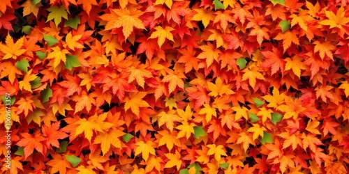 Vibrant mix of autumn leaves on the ground with copy space, vibrant, Autumn