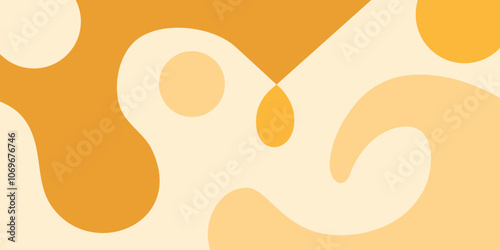 abstract design wallpaper with fluid, curving shapes in various shades of orange and cream, creating a dynamic and visually engaging composition