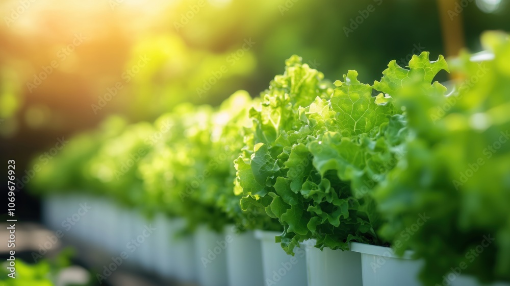 Green Lettuce Growing in Sunlit Hydroponic Farm. Rows of vibrant green lettuce growing in a hydroponic farm under bright sunlight, representing sustainable urban agriculture. Green Lettuce Growing in Sunlit Hydroponic Farm. Rows of vibrant green lettuce growing in a hydroponic farm under bright sunlight, representing sustainable urban agriculture.