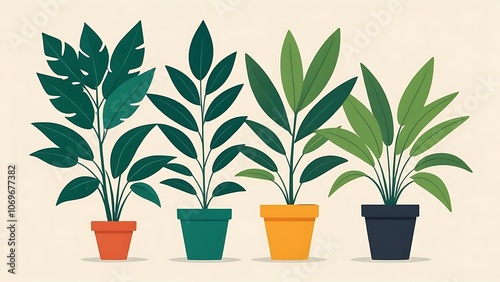 plants in pots