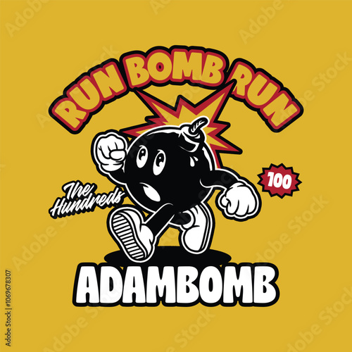 Bomb Adam Bomb Charater Vector Illustration