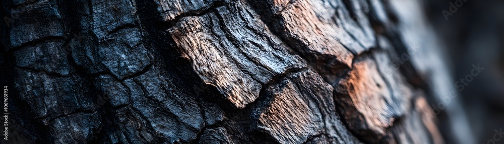 Close-up of a tree trunk with a textured bark Close-up of a tree trunk with a textured bark