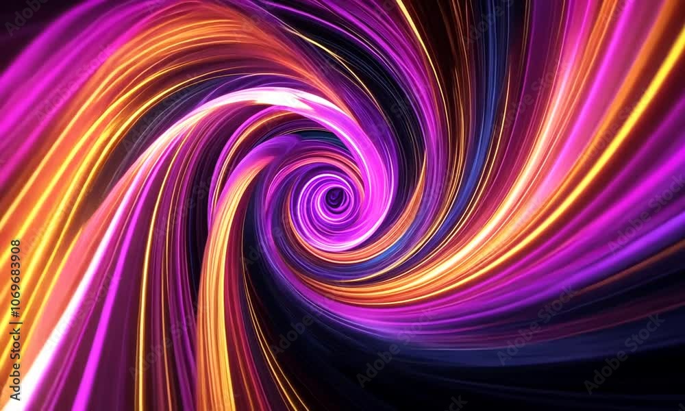 Vibrant Abstract Swirl with Neon Colors Creating a Hypnotic Spiral Effect and Dynamic Motion Vibrant Abstract Swirl with Neon Colors Creating a Hypnotic Spiral Effect and Dynamic Motion