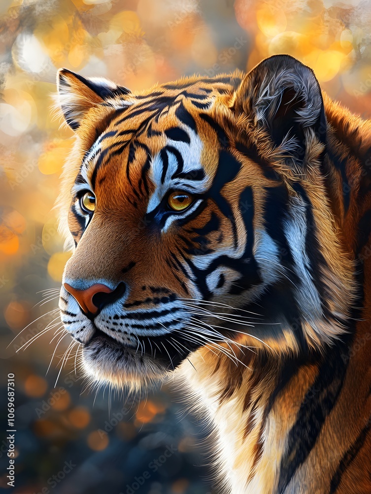 Naklejka premium tiger in the forest