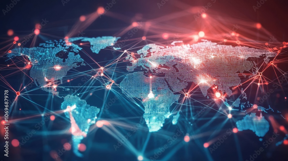 Obraz premium Understanding the role of technology in digital connection for e-commerce.
