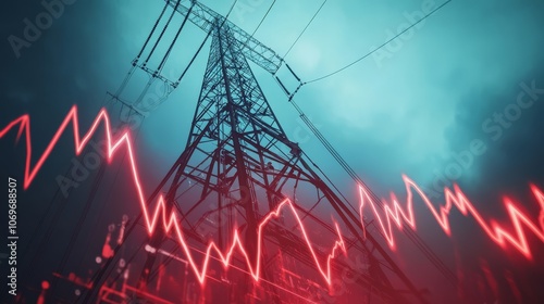 Visualization of the correlation between transmission towers and electricity price surges.