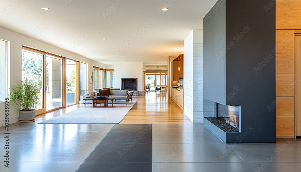 Minimalist and unique interior design in the house